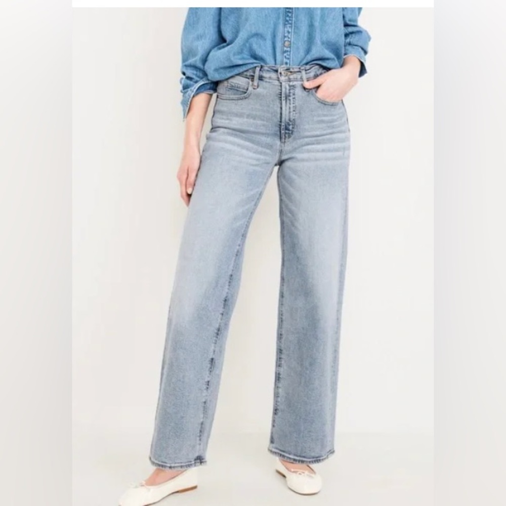NWT Old Navy Sky High Extra High Rise Wide Leg Jean 16
